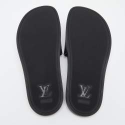 مملوكة مسبقًا Louis Vuitton Black Damier  Canvas Waterfront Sclipse Flat Sandals Size 42.5  