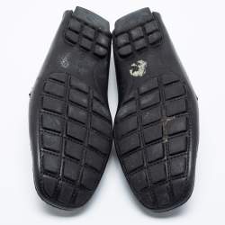 Pre Owned حذاء لوفرز لوي فيتون مونت كارلو جلد أسود مقاس 43