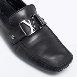 Pre Owned حذاء لوفرز لوي فيتون مونت كارلو جلد أسود مقاس 43