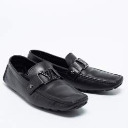 Pre Owned حذاء لوفرز لوي فيتون مونت كارلو جلد أسود مقاس 43