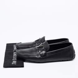 Pre Owned حذاء لوفرز لوي فيتون مونت كارلو جلد أسود مقاس 43