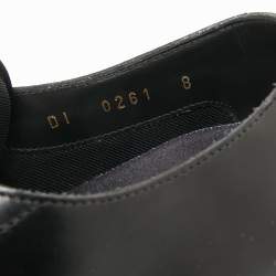 Pre Owned حذاء ديربي لوي فيتون جلد أسود برباط مقاس 42