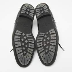 Pre Owned حذاء ديربي لوي فيتون جلد أسود برباط مقاس 42