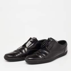 مملوكة مسبقًا Louis Vuitton Black Leather  Lace Up Oxford Size 44 