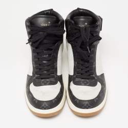 مملوكة مسبقًا Louis Vuitton Tricolor Monogram Canvas And Leather Rivoli High Top Sneakers Size 42