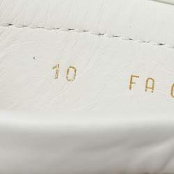 Pre Owned Louis Vuitton White Leather Monte Carlo Loafers Size 44