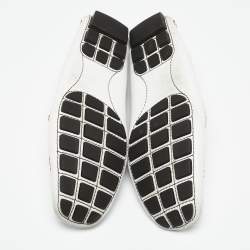 Pre Owned Louis Vuitton White Leather Monte Carlo Loafers Size 44