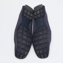 Pre Owned Louis Vuitton Blue Denim Monte Carlo Loafers Size 43.5