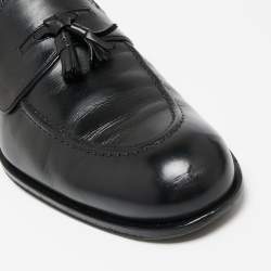 مملوكة مسبقًا Louis Vuitton Black Leather Trading Loafers Size 42.5