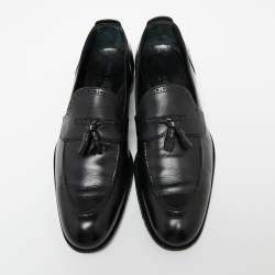 مملوكة مسبقًا Louis Vuitton Black Leather Trading Loafers Size 42.5