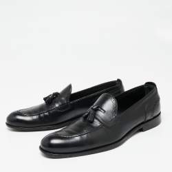 مملوكة مسبقًا Louis Vuitton Black Leather Trading Loafers Size 42.5