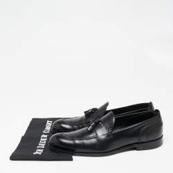 مملوكة مسبقًا Louis Vuitton Black Leather Trading Loafers Size 42.5