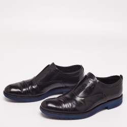 Louis Vuitton Black Leather Cap Toe Lace Up Derby Size 42.5