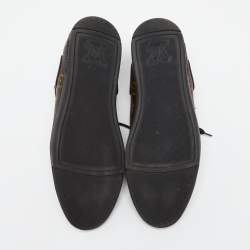 Louis Vuitton Brown Monogram Canvas And Leather Slalom Low Top Sneakers Size 44