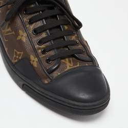 Louis Vuitton Brown Monogram Canvas And Leather Slalom Low Top Sneakers Size 44