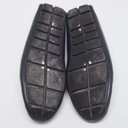 Pre Owned حذاء لوفرز لوي  فيتون جلد رصاصي داكن سليب أون مقاس 44