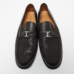 مملوكة مسبقًا Louis Vuitton Black Epi Leather Major Loafers Size 47