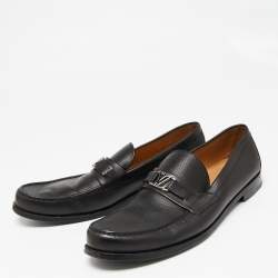 مملوكة مسبقًا Louis Vuitton Black Epi Leather Major Loafers Size 47