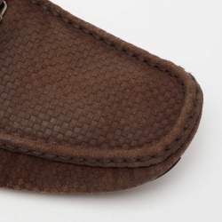 Louis Vuitton Brown Suede  Monte Carlo Slip on Loafers Size 44.5