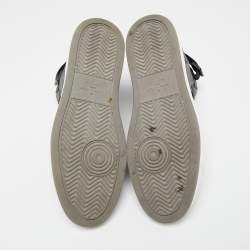 مملوكة مسبقًا Louis Vuitton Black/Grey Monogram Canvas Rivoli High Top Sneakers Size 44