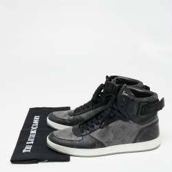 مملوكة مسبقًا Louis Vuitton Black/Grey Monogram Canvas Rivoli High Top Sneakers Size 44