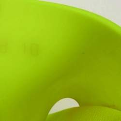 Louis Vuitton Neon Yellow Monogram Rubber Waterfront Flat Slides Size 44