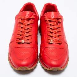مملوكة مسبقًا حذاء رياضي لوي فيتون x سوبريم راناواي جلد حمراء مقاس 44.5