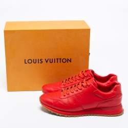 مملوكة مسبقًا حذاء رياضي لوي فيتون x سوبريم راناواي جلد حمراء مقاس 44.5