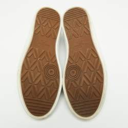 مملوكة مسبقًا حذاء رياضي لوي فيتون تروكادير و كانفاس إيكليبس مونوغرامي رصاصي داكن بعنق منخفض مقاس 44