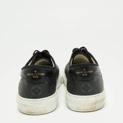 مملوكة مسبقًا حذاء رياضي لوي فيتون تروكاديرو كانفاس إيكليبس مونوغرامي رصاصي داكن بعنق منخفض مقاس 44
