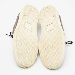 Pre Owned  حذاء رياضي لوي فيتون فرونتترو جلد وكانفاس مونوغ�رامي أسود/ بني عنق منخفض مقاس43 