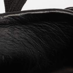 Pre Owned  حذاء رياضي لوي فيتون فرونتترو جلد وكانفاس مونوغرامي أسود/ بني عنق منخفض مقاس43 