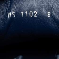 Pre Owned Louis Vuitton Navy Blue/Black Suede And Leather Lace Up Sneakers Size 42