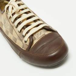 Louis Vuitton Damier Azur Canvas and Leather Sneakers Size 40