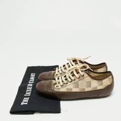 Louis Vuitton Damier Azur Canvas and Leather Sneakers Size 40
