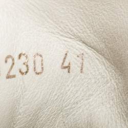 Pre Owned Louis Vuitton White/Brown Leather And Monogram Canvas Time Out  Sneakers Size 41