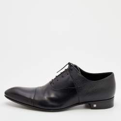 Louis Vuitton Black Epi Leather Lace Up Oxford Size 42