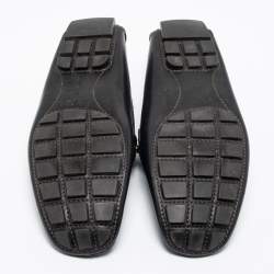 Pre Owned حذاء لوفرز لوي فيتون مونت كارلو جلد أسود مقاس 42.5