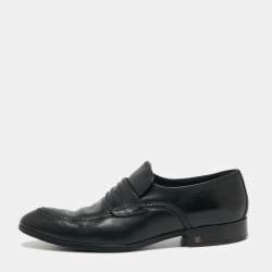 Louis Vuitton Black Leather Damier Embossed Santiago Loafers Size 41 Louis  Vuitton | The Luxury Closet