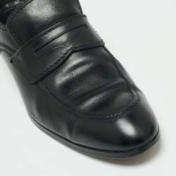 Pre Owned حذاء لوفرز لوي فيتون جلد أسود سليب أون مقاس 41