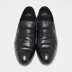 Pre Owned حذاء لوفرز لوي فيتون جلد أسود سليب أون مقاس 41