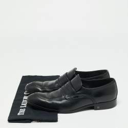 Pre Owned حذاء لوفرز لوي فيتون جلد أسود سليب أون مقاس 41