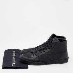 مملوكة مسبقًا Louis Vuitton Damier Graphite Nylon And Leather Offshore High Top Sneakers Size 44