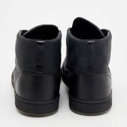 مملوكة مسبقًا Louis Vuitton Damier Graphite Nylon And Leather Offshore High Top Sneakers Size 44