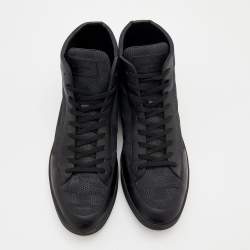 مملوكة مسبقًا Louis Vuitton Damier Graphite Nylon And Leather Offshore High Top Sneakers Size 44
