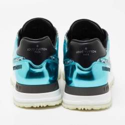 Pre Owned Louis Vuitton Tri-Color Leather and Printed Fabric Runaway Low-Top Sneakers Size 41.5