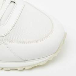 Pre Owned Louis Vuitton Tri-Color Leather and Printed Fabric Runaway Low-Top Sneakers Size 41.5