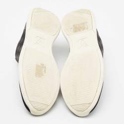 Pre Owned Louis Vuitton Black Leather and Mesh Fastlane Sneakers Size 41.5