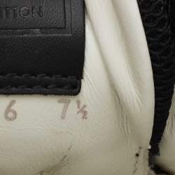 Pre Owned Louis Vuitton Black Leather and Mesh Fastlane Sneakers Size 41.5