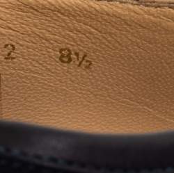 مملوكة مسبقًا حذاء أكسفورد جلد بروغ وسويدي أزرق كحلي/ أسود برباط مقاس 42.5